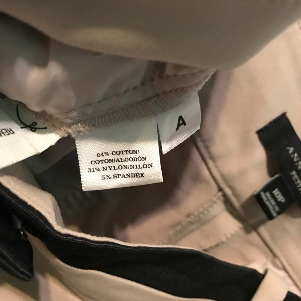 Ann Taylor Tan Skinny Pants with Black Trim - Picture 5 of 5